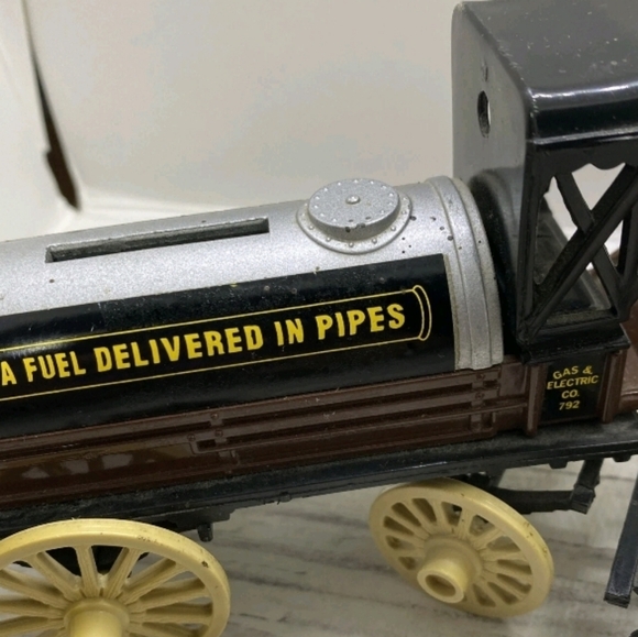 ERTL HORSE DRAWN Gas-A Fuel Tanker Wagon Locking Coin Bank VINTAGE 1990S - Picture 5 of 11